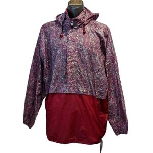 Vintage K Way Pullover 1/2 Zip Windbreaker Jacket XXL Abstract Print Fanny Pack